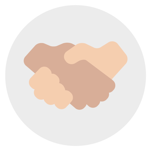 Zwei Hände beim Handschlag als Symbol für Zusammenhalt der Generationen